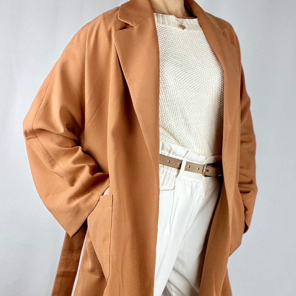 ASN tan trench coat small